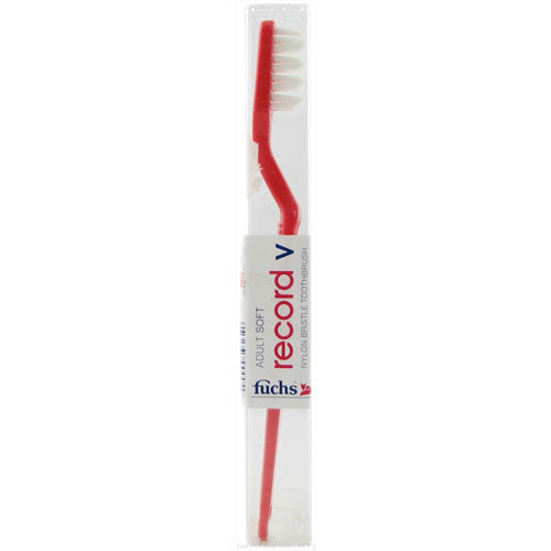 Fuchs Record V Nylon Bristle Toothbrush For Adult, Soft, 1 Unit